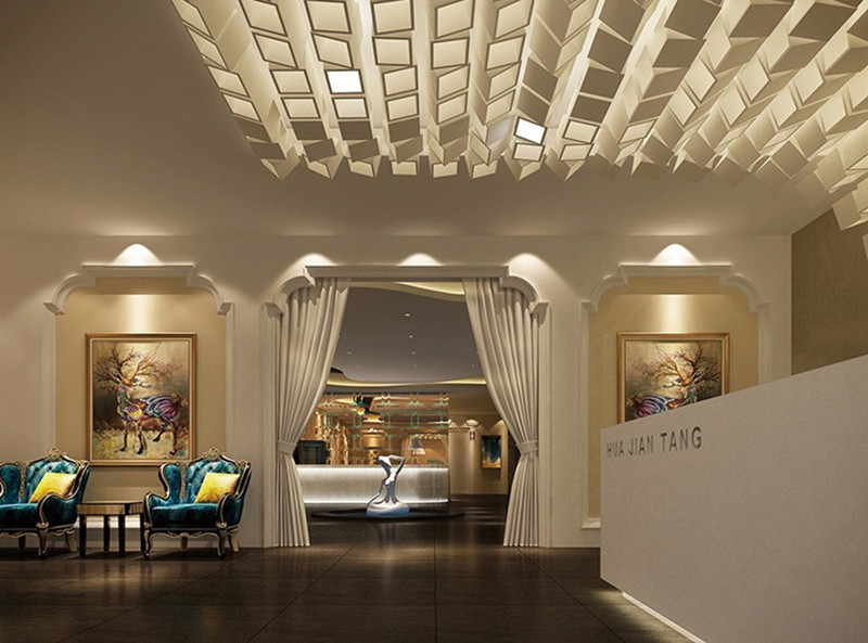 浦東1300平米養(yǎng)生會所設(shè)計(jì)裝修效果圖